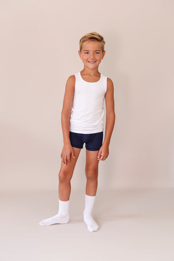 Sensory friendly soft bamboo boxers for highly sensitive boys-navy blue_Blusss