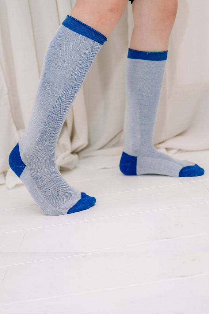 sensory friendly soft seamless knee socks - 2 pack - no loose threads insdie