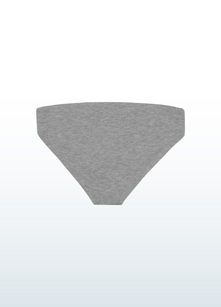 girls briefs Sensory friendly soft seamless - grey - white accent