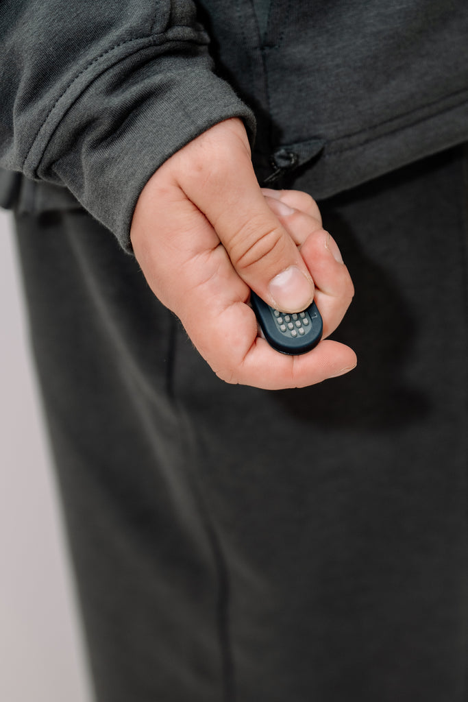 Blusss Zen Accessory a fashionable subtle chewy fidget ffor teens and adults with sensory needs. Solution for biting needs, restless hands, nail biting.