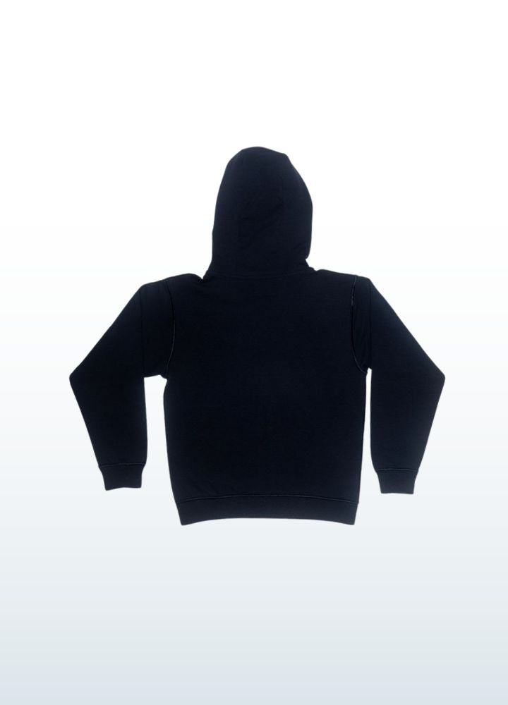 Soft fleece hoodie dark blue, designed for sensory comfort and stress reduction. This sensory-friendly hoodie features customizable fidget options, including discreet fidget pockets making it ideal for sensory sensitive individuals and people with autism, ADHD, stress seeking to manage sensory overload.