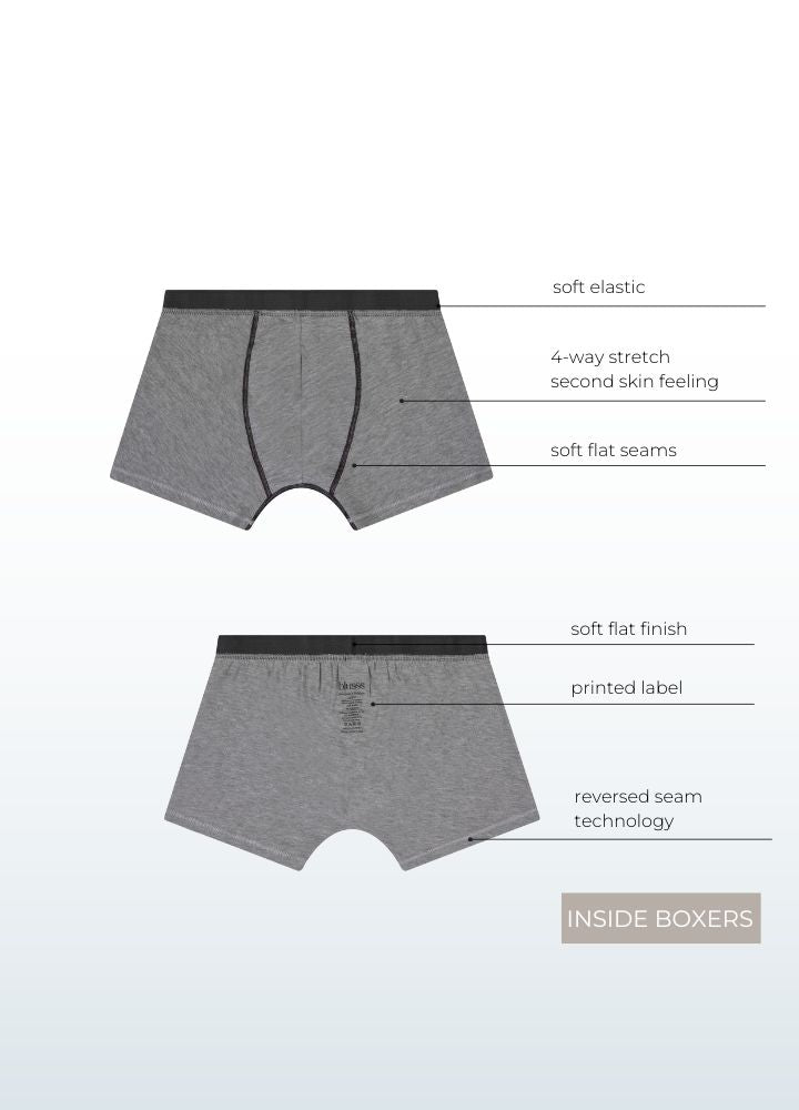 soft seamless boxer men -cotton- sensory friendly-inside