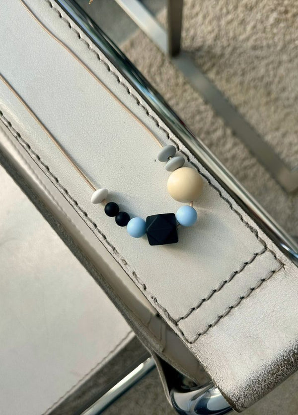 Calmbeads necklace blusss- subtle stylish chewy fidget for adults