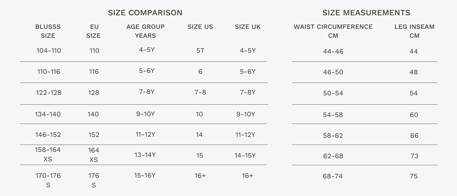 Size Guide