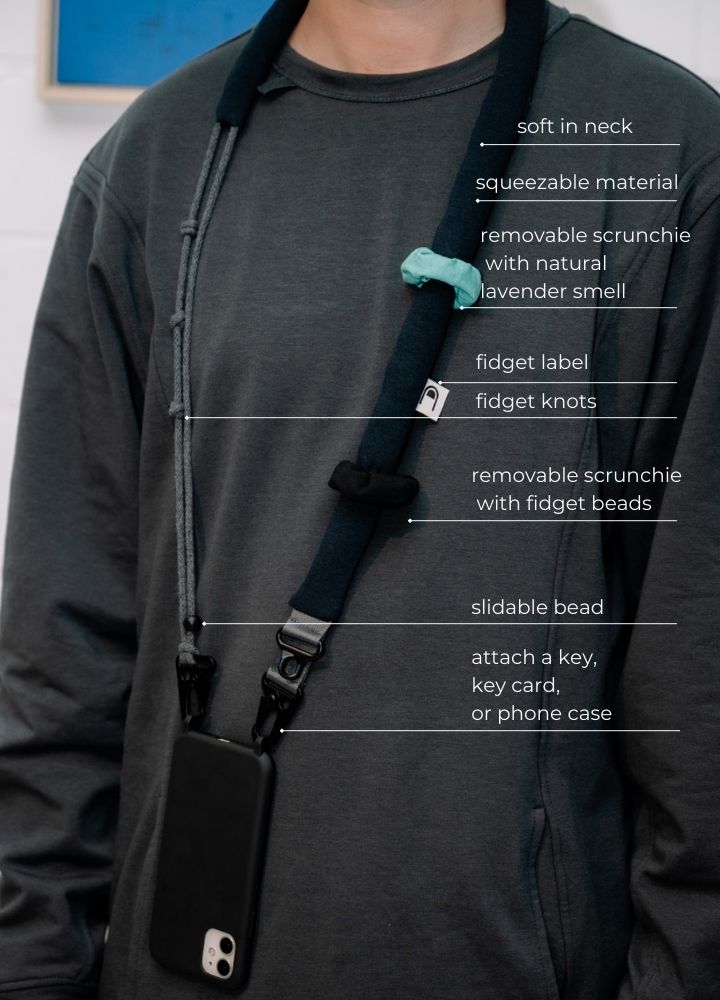 sensory lanyard - fidgt phone chain _ SAM sensory