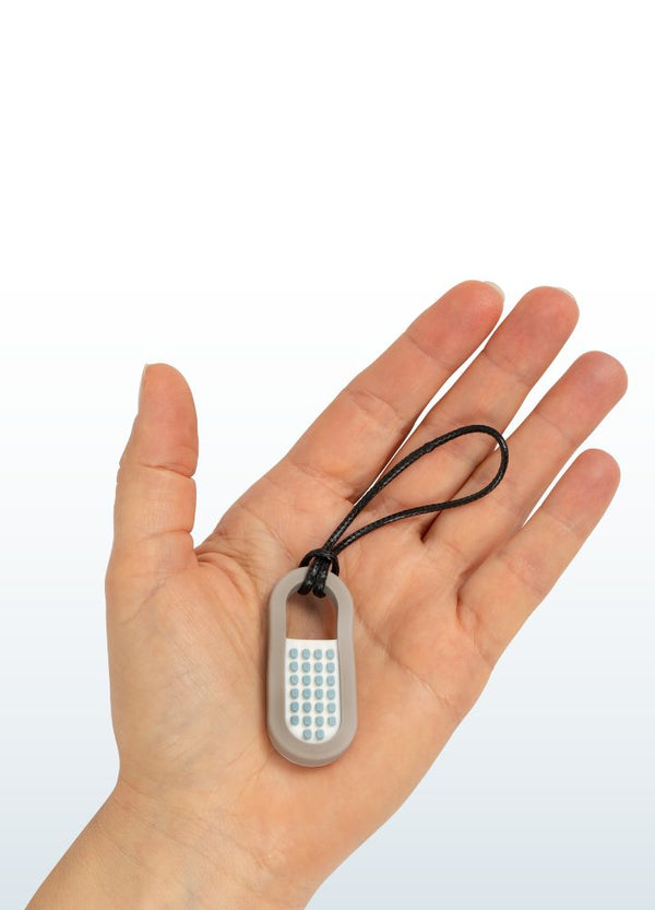 Blusss Zen Accessory a fashionable subtle chewy fidget ffor teens and adults with sensory needs. Solution for biting needs, restless hands, nail biting.