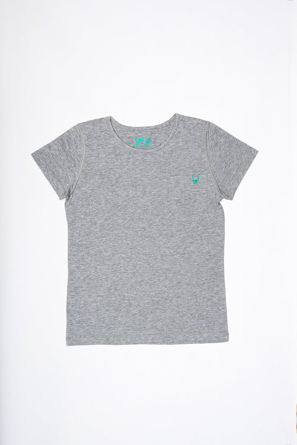 B2B - NO STRESS tickle-free T-SHIRT light grey