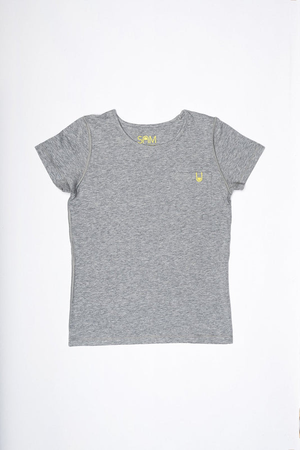 B2B - NO STRESS tickle-free T-SHIRT light grey