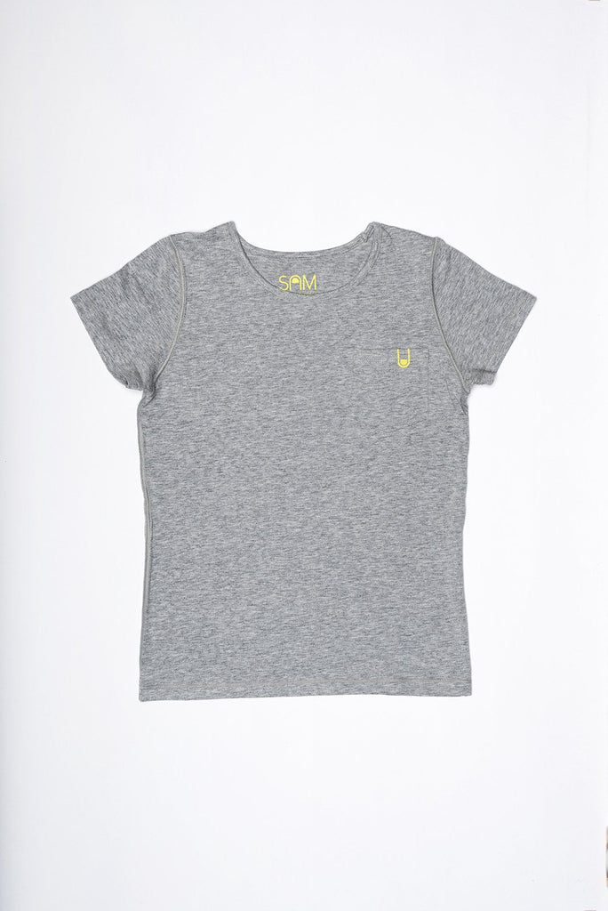 B2B - NO STRESS tickle-free T-SHIRT light grey