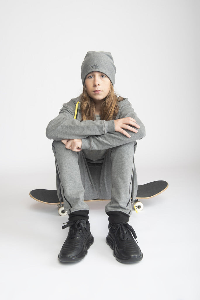 Lovely soft and warm BEANIE - grey/blue