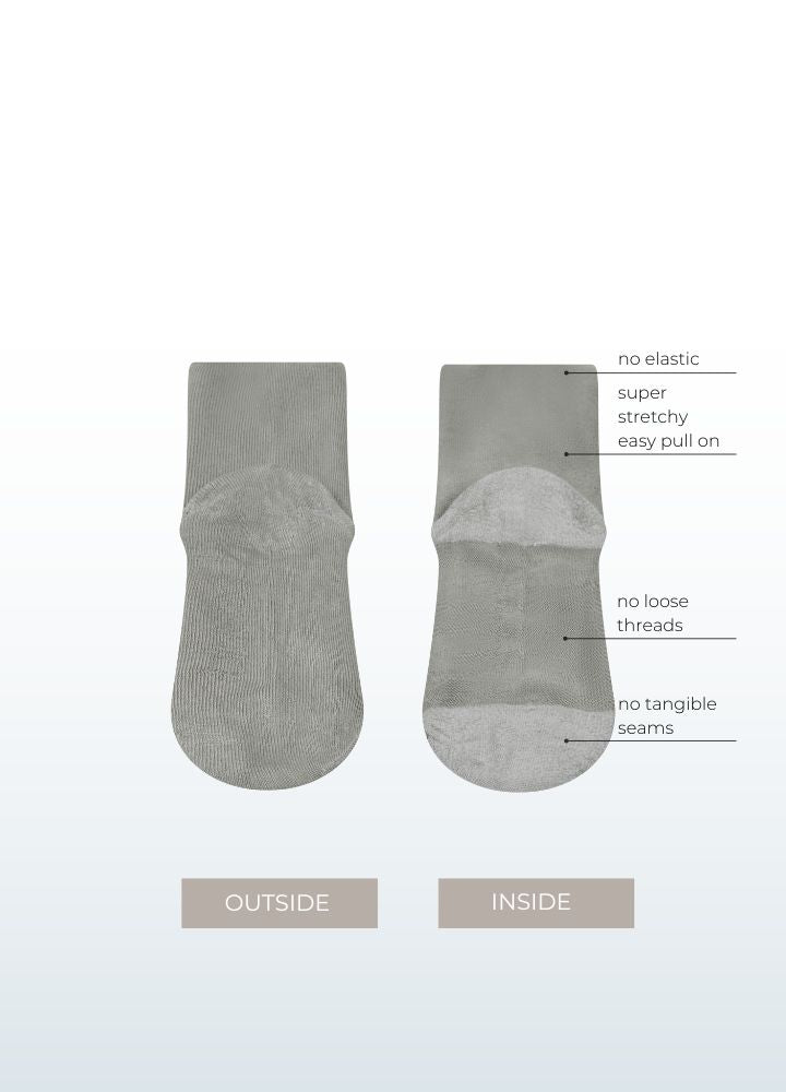 seamless soft bamboo socks_grey_Blusss