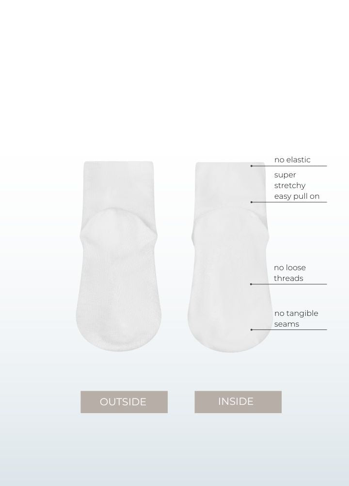seamless soft bamboo socks_white_Blusss