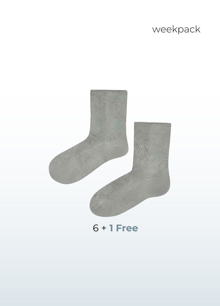 seamless soft bamboo socks_grey_Blusss