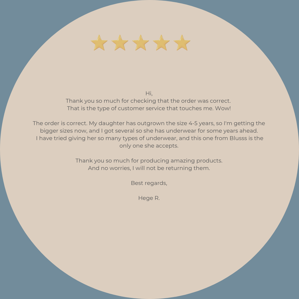 Blusss briefs review: “the only underwear she accepts”