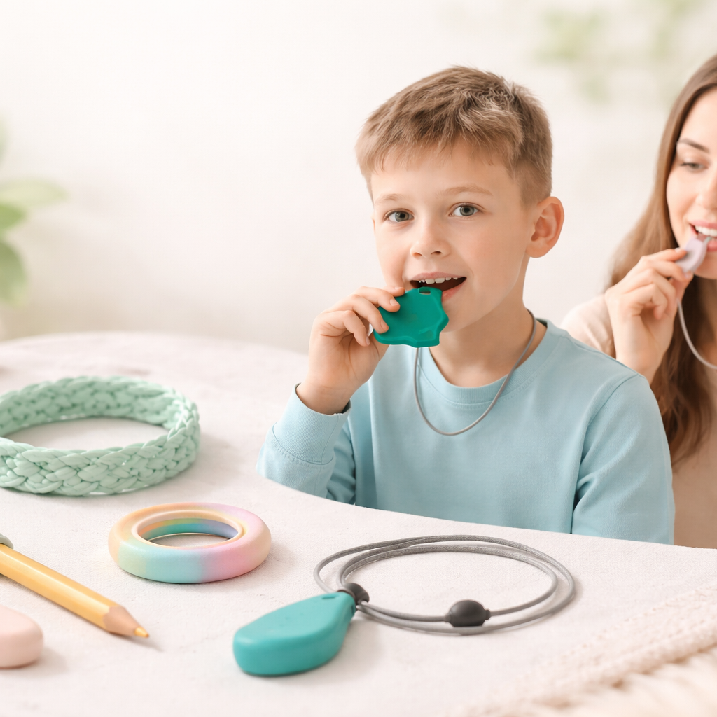 Kauspielschmuck für Kinder & Erwachsene – Sicherer sensorischer Support
