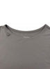 Sensory friendly longsleeve for adults in stone grey, wider cut that hangs away from the body