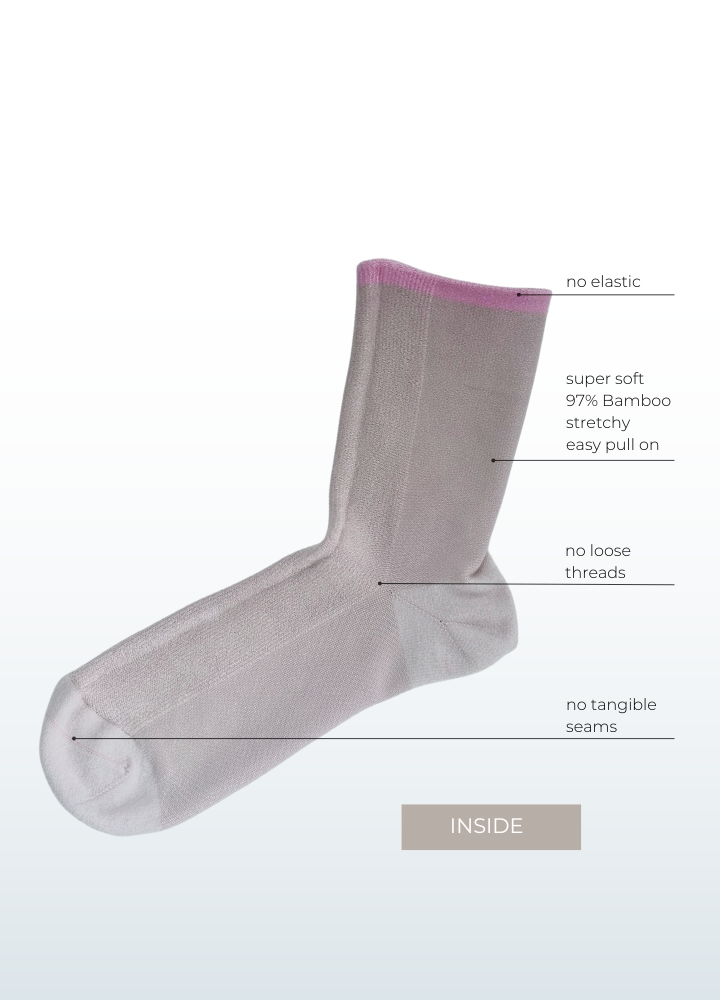 Seamless bamboo socks - Blusss -SENS PINK - Kids