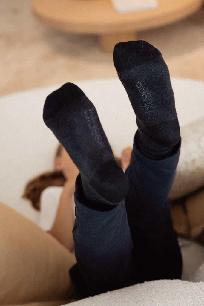 Sensory friendly soft seamless bamboo socks for sensitive children