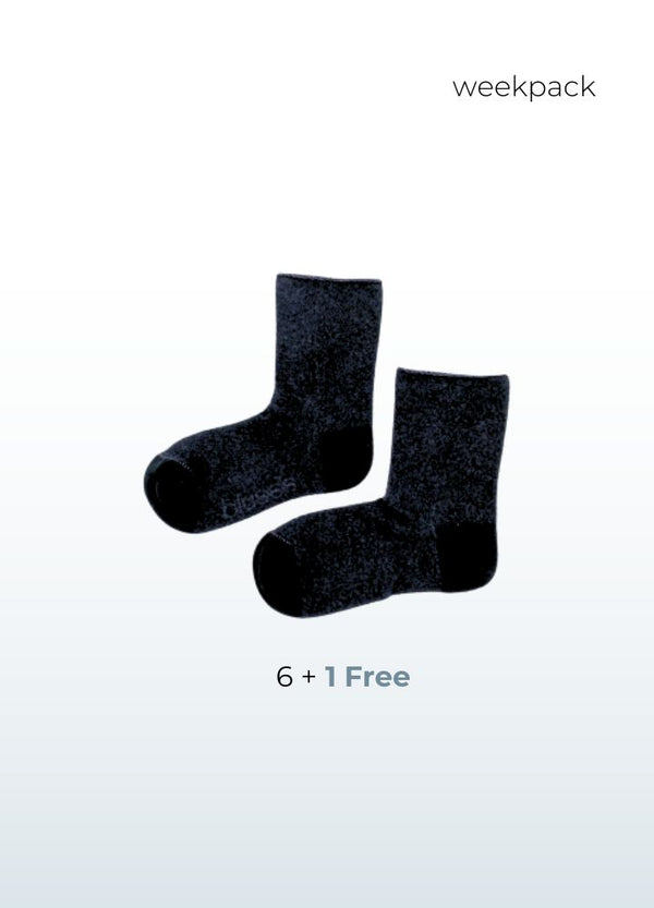 Blusss -soft seamless bamboo socks adults for sensitive feet- weekpack