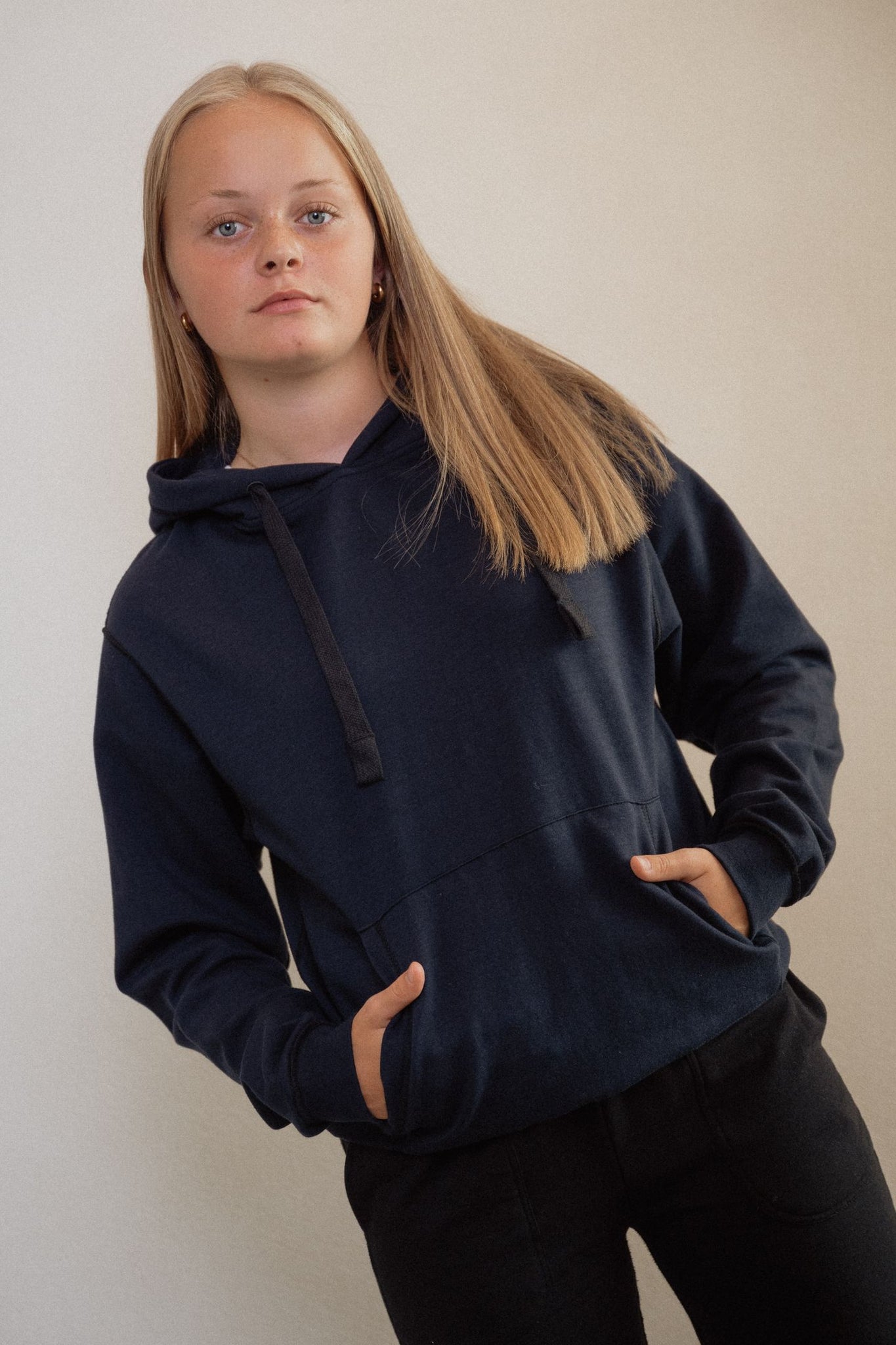 Kids' Fidget Hoodie – Soft & Tag-free| FIDGETFOCUS | Navy Blue– Blusss