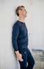 Long-sleeve blue without seams or labels for ultimate sensory friendly comfort, perfect for teens and adults with sensitive skin or high sensory needs. Pair with SAM's ZEN chewy fidget for reduced stress and improved focus.
