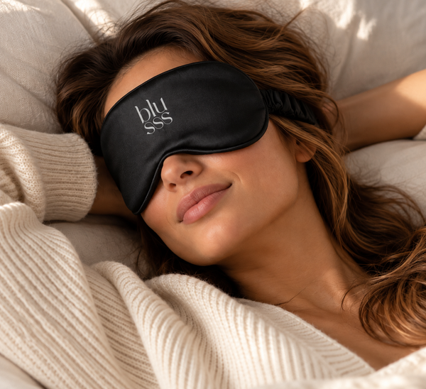 Black satin sleep mask Blusss