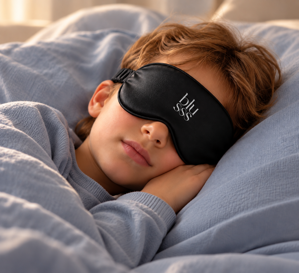 Black satin sleep mask Blusss