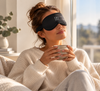 Black satin sleep mask Blusss