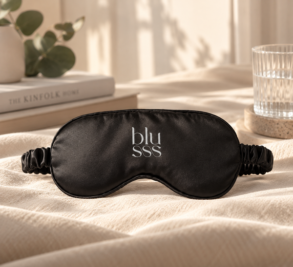 Black satin sleep mask Blusss