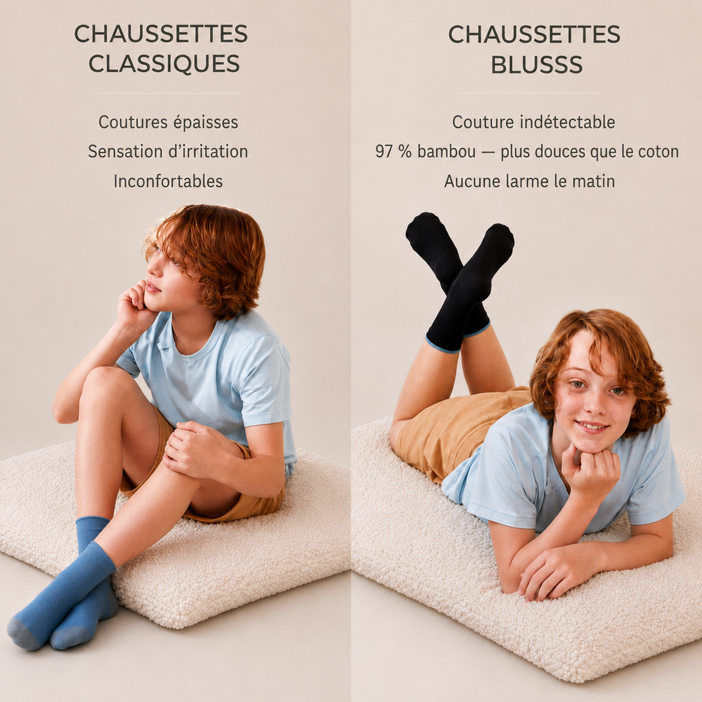 Les chaussettes classiques n’ont jamais été conçues pour les enfants qui ressentent tout.