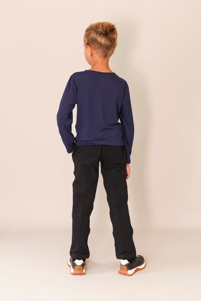 sensory friendly longsleeve blue for boys and girls - bamboo- blusss
