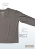 Label-free neckline without tags on the stone grey bamboo cotton longsleeve for kids