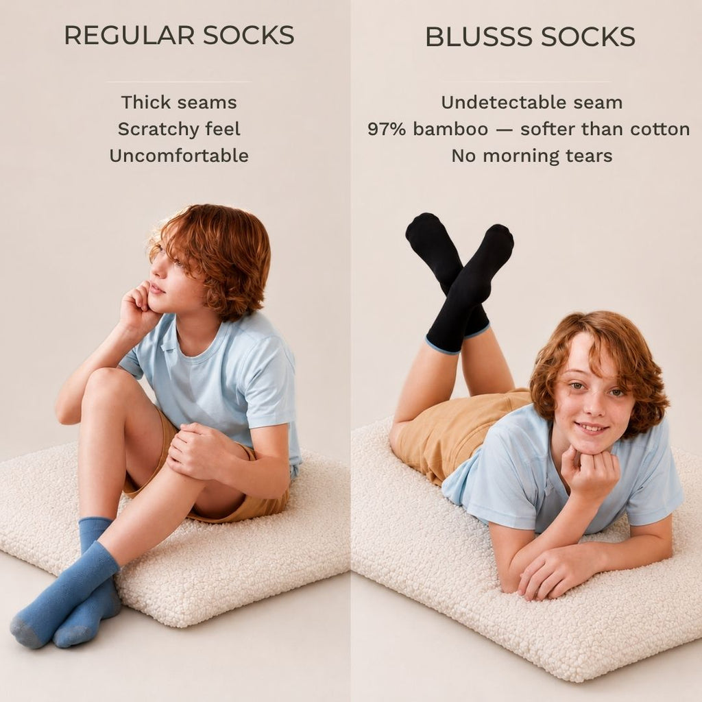 Regular socks were never designed for children who feel everything.