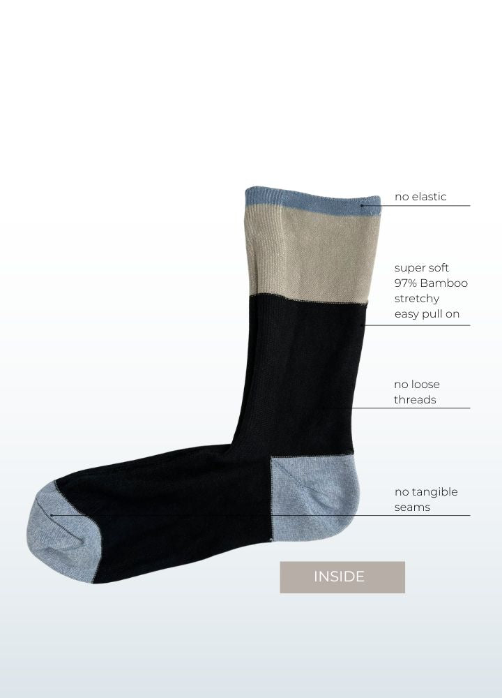 Seamless bamboo socks - Blusss -SENS color flow