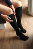 knee socks black bamboo seamless sensitive skin - diabetic