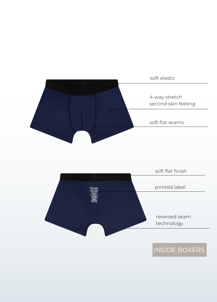Sensory friendly soft boxer with seamless feel, no tags for boys and men_Bamboo underwear_Blusss