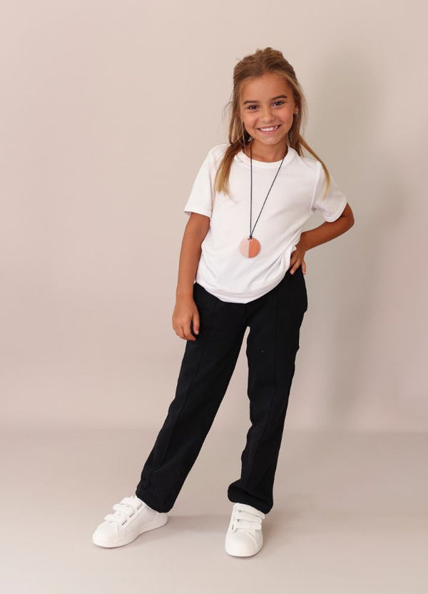 Sensory friendly black classic trousers for boys and girls_blusss