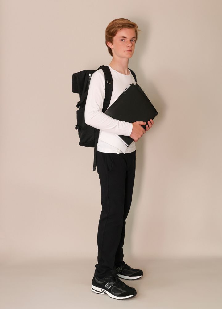 Sensory friendly black classic trousers for boys and girls_blusss