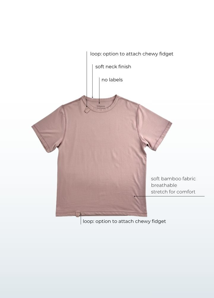 sensory friendly t-shirt for boys and  girls-soft seamless no tags bamboo_Blusss-details