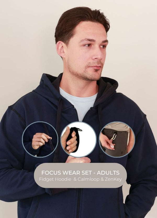 Focus wear set adults, hoodie & fidgets 